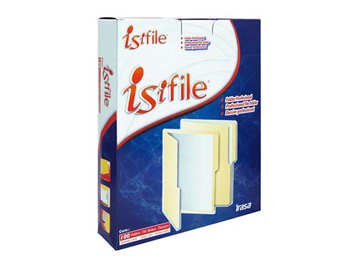 FOLDER DE MANILA CARTA CAJA DE 100 UND. ISI FILE